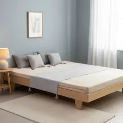 GENERICO - Juego De Piecera De Lino Con Pompones Medida 70x210cm Pie De Cama Gris