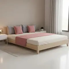 GENERICO - Juego De Piecera De Terciopelo Plush Medida 70x210cm Pie De Cama Rosado