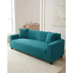 GENERICO - Cubre Sofa 4 Cuerpos Tela Cuadrille Elegante Y Ajustable