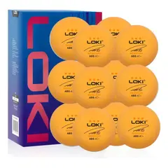 LOKI - Set 12 Pelotas Tenis de Mesa Pro 3 Estrellas Abs 40+ Naranja