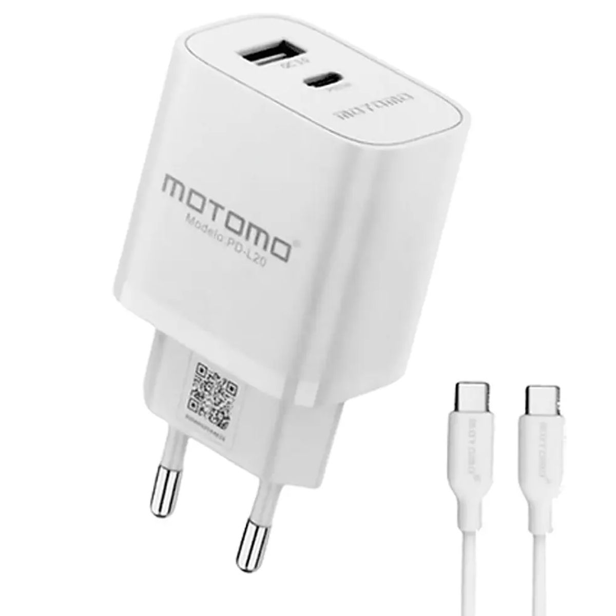 MOTOMO - Cargador Tipo C 20W Carga Rapida Motomo
