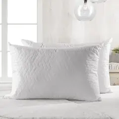 MASEL - Set 2 Fundas Protectoras de Almohada Acolchadas 50x70 con Cierre