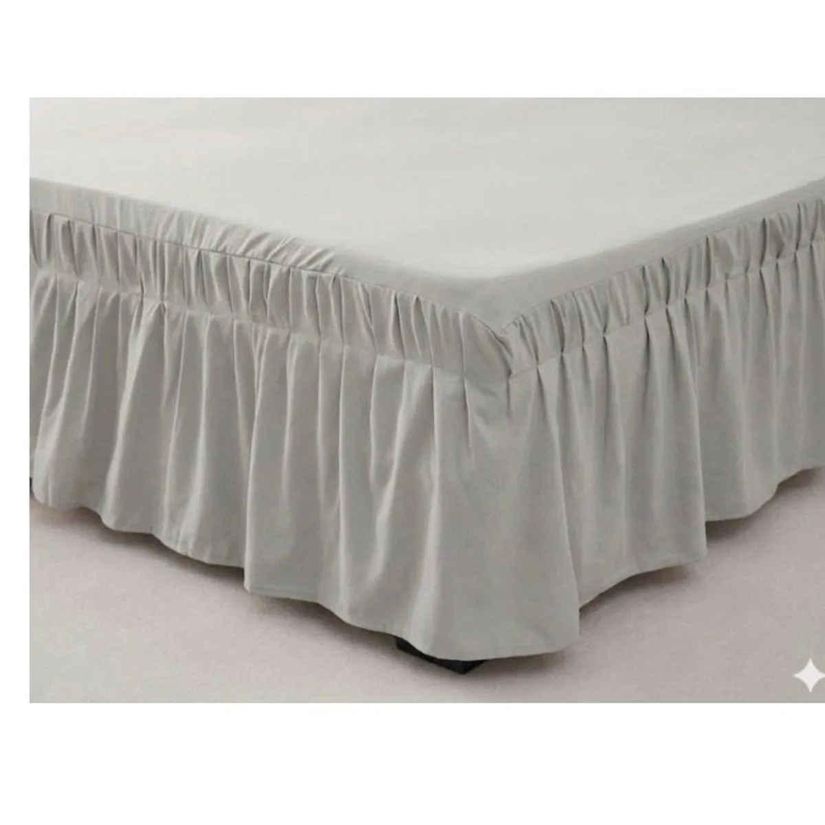 GENERICO - Faldon De Cama 1.5 Plaza GRIS