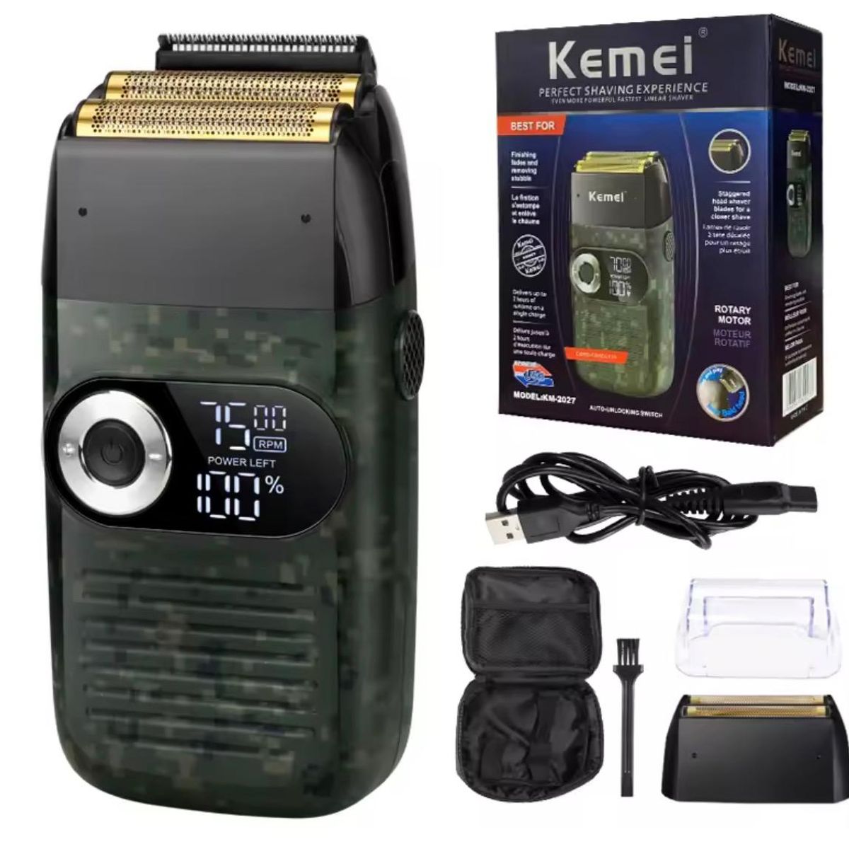 KEMEI - Maquina Afeitadora Profesional KEMEI KM-2027
