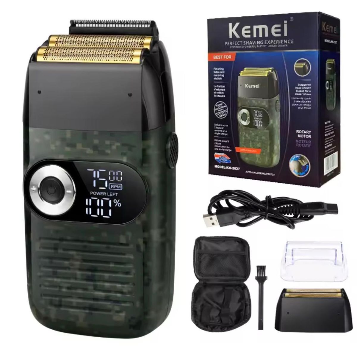 KEMEI - Maquina Afeitadora Profesional KEMEI KM-2027