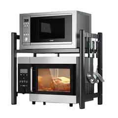 GENERICO - Estante Repisa cocina Extensible Para Horno Microondas Organizador Negro