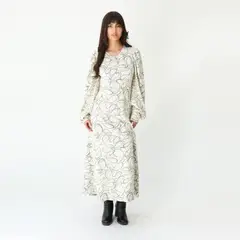 NATALIA SEGUEL - Vestido Andy Blanco Trazos Negros - Diseño de Autor -