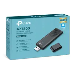 TP LINK - Archer Adaptador USB Wi-Fi 6 inalámbrico de alta ganancia AX1800