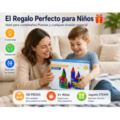 GENERICO - Juego De Bloques De Construcción Magnéticos 3d 120 Piezas