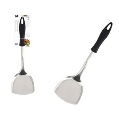 GENERICO - Espátula De Cocina para Saltear 34.5 cm - Acero Inoxidable y Mango Ergonómico - 1 Unidad