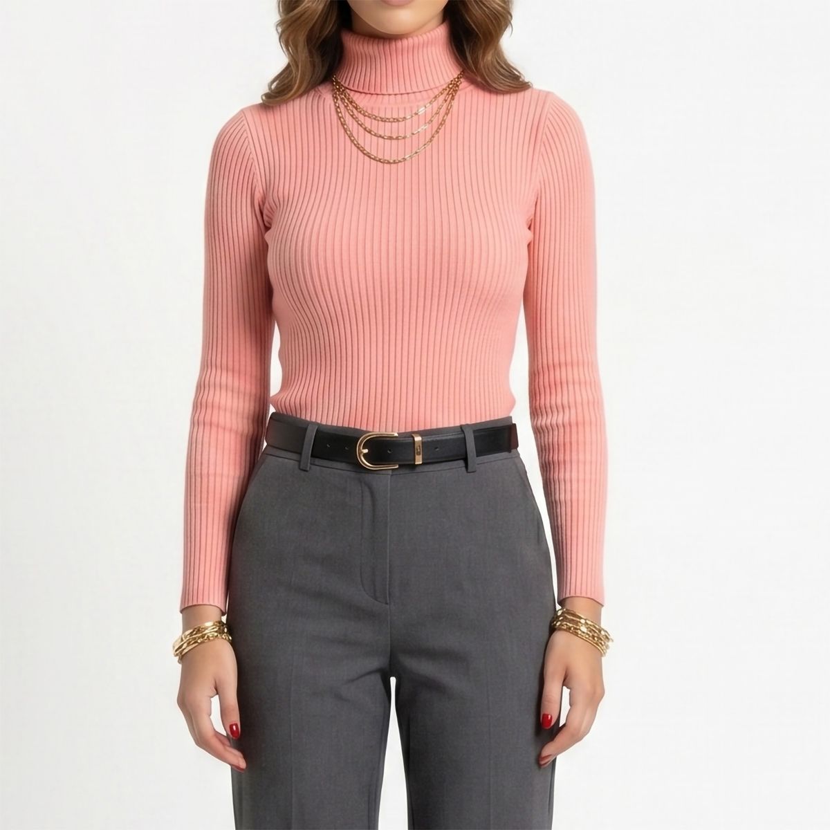 HIPSY SWIMWEAR - sweater beatle básico mujer invierno de punto colores