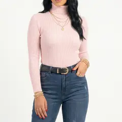 HIPSY SWIMWEAR - Sweater beatle básico mujer invierno de punto colores