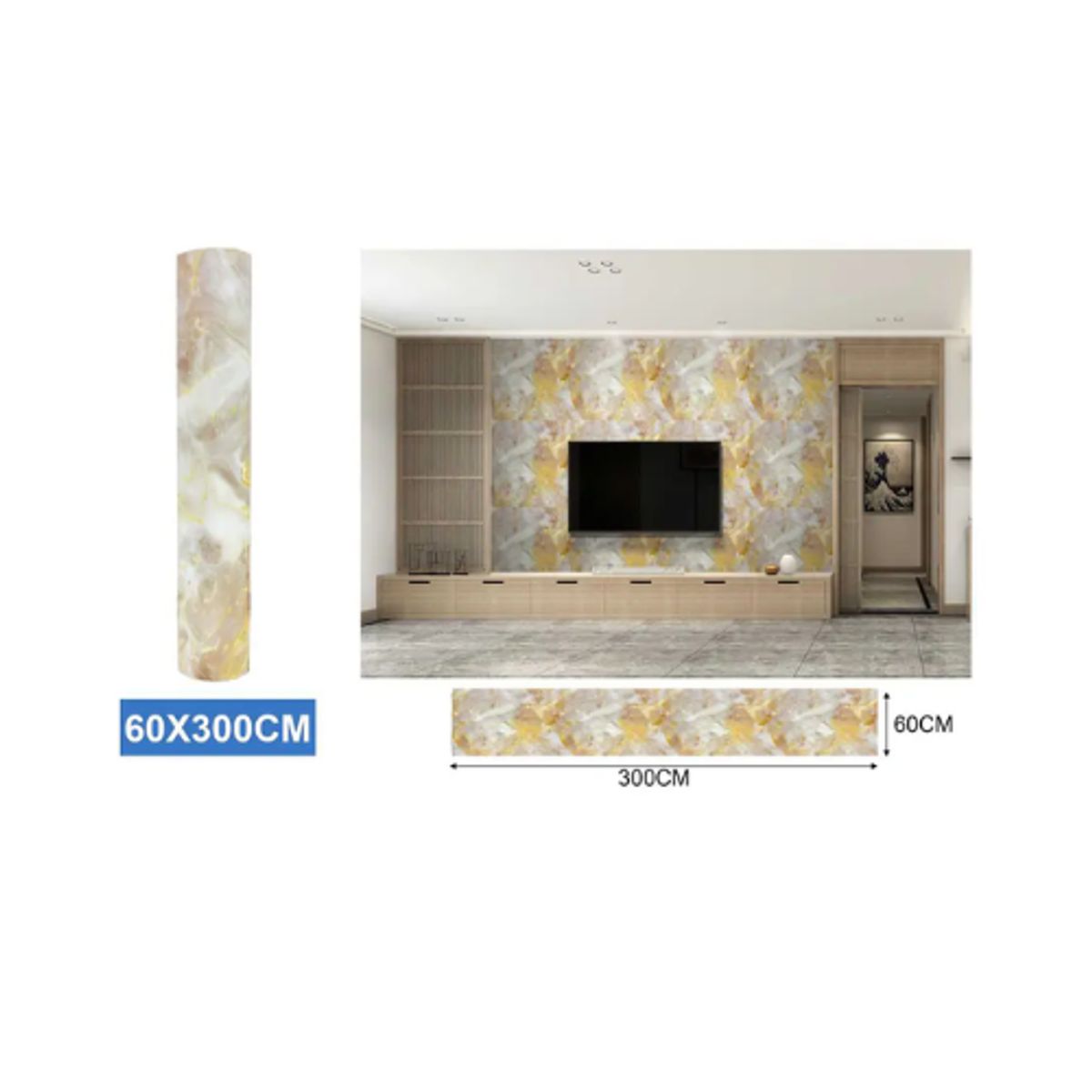 Papel Adhesivo DECOMURAL 60X300CM  AZULEJO- Ideal Cocina y Baño, marca GENERICO - Foto Principal