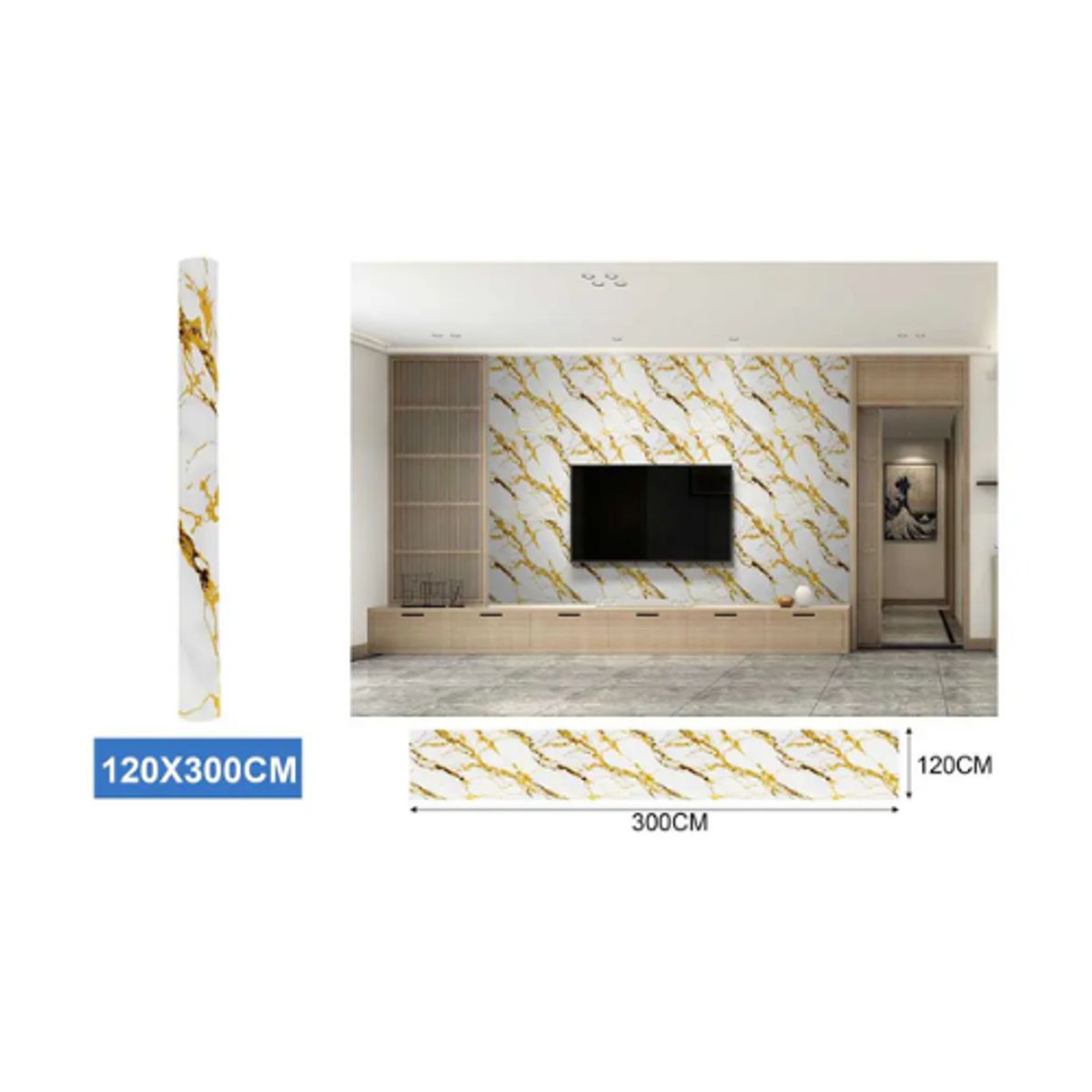 Papel Adhesivo DECOMURAL 120X300CM  AZULEJO- Ideal Cocina y Baño, marca GENERICO - Foto Principal