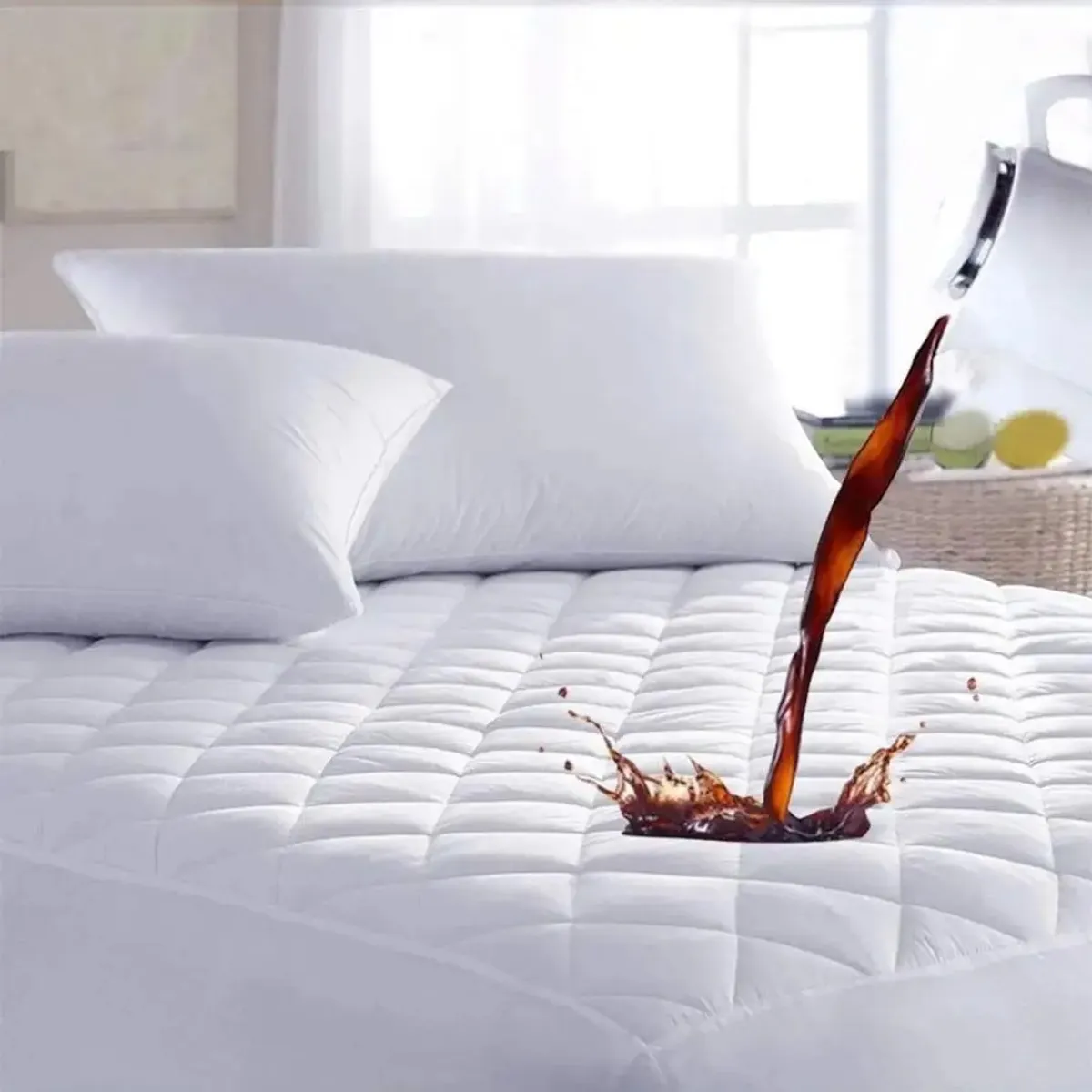 ZEE DREAMS - Cubrecolchon Impermeable Hipoalergénico Blanco