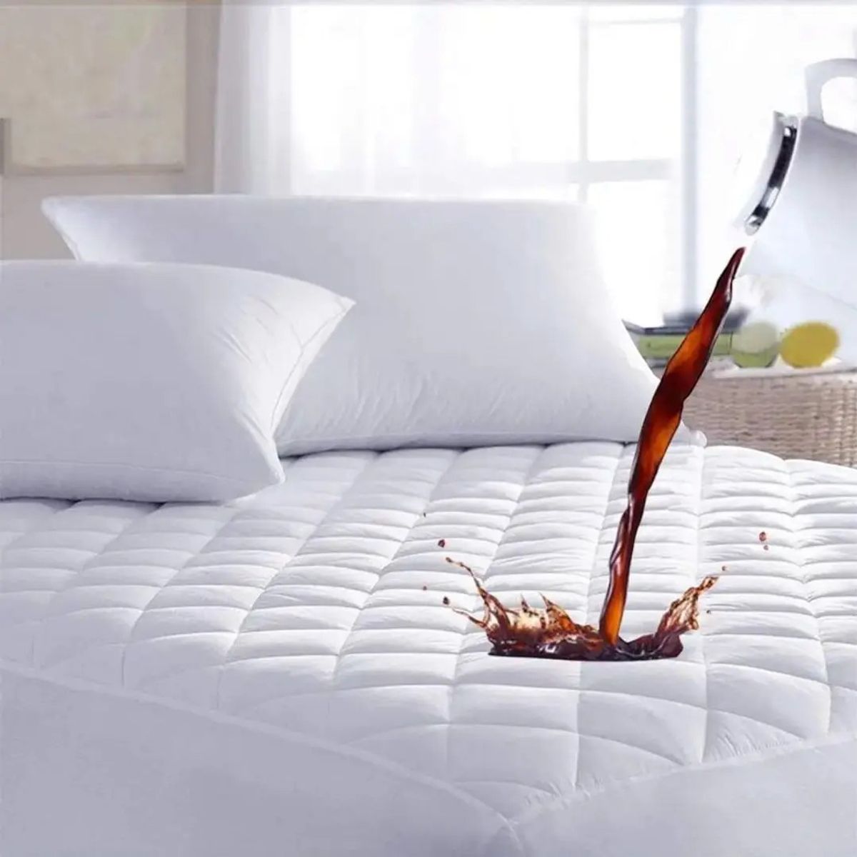 ZEE DREAMS - Cubrecolchon Impermeable Hipoalergénico Blanco