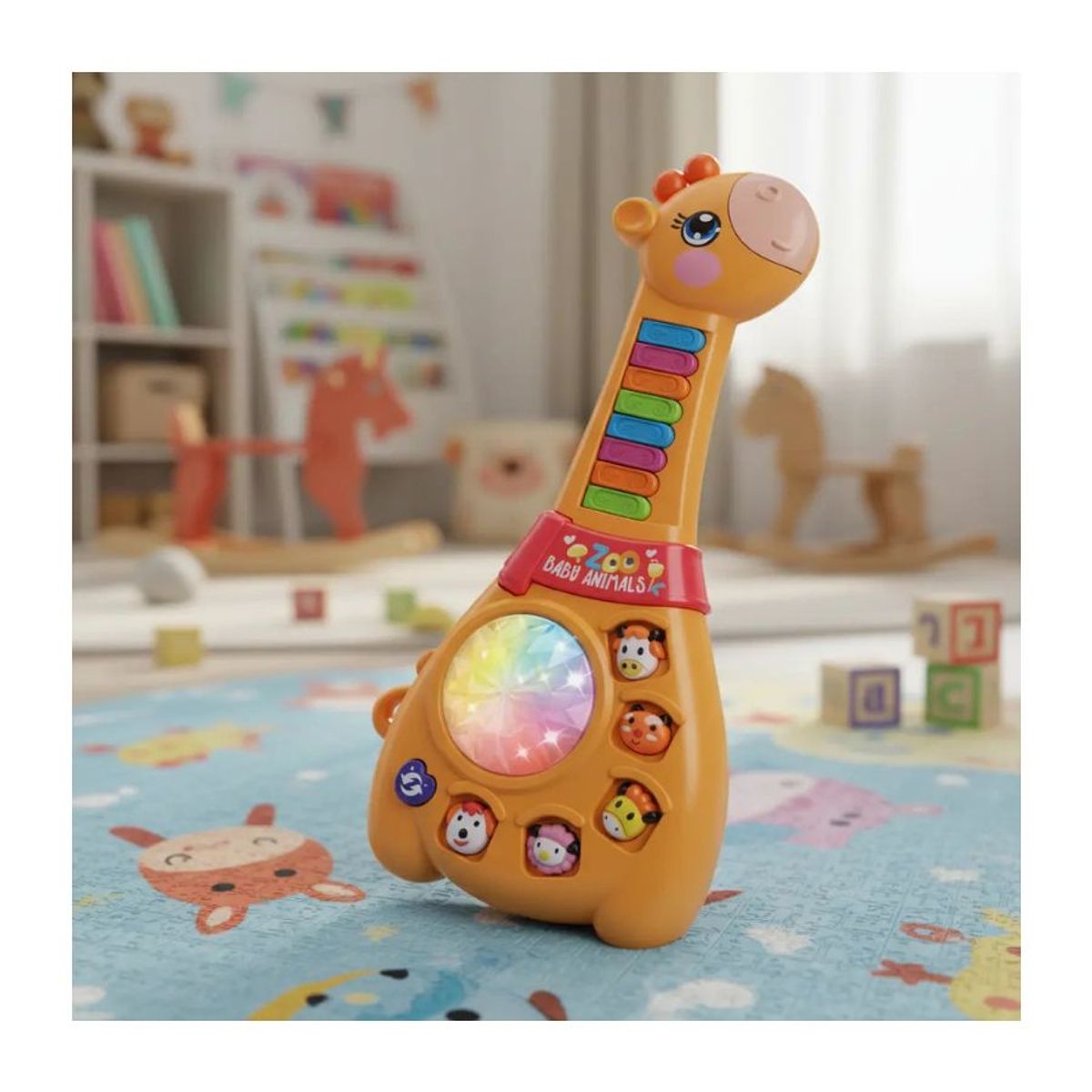 GENERICO - Jirafa Guitarra Musical para Bebés Juguete Didáctico Luces y Sonidos de Animales
