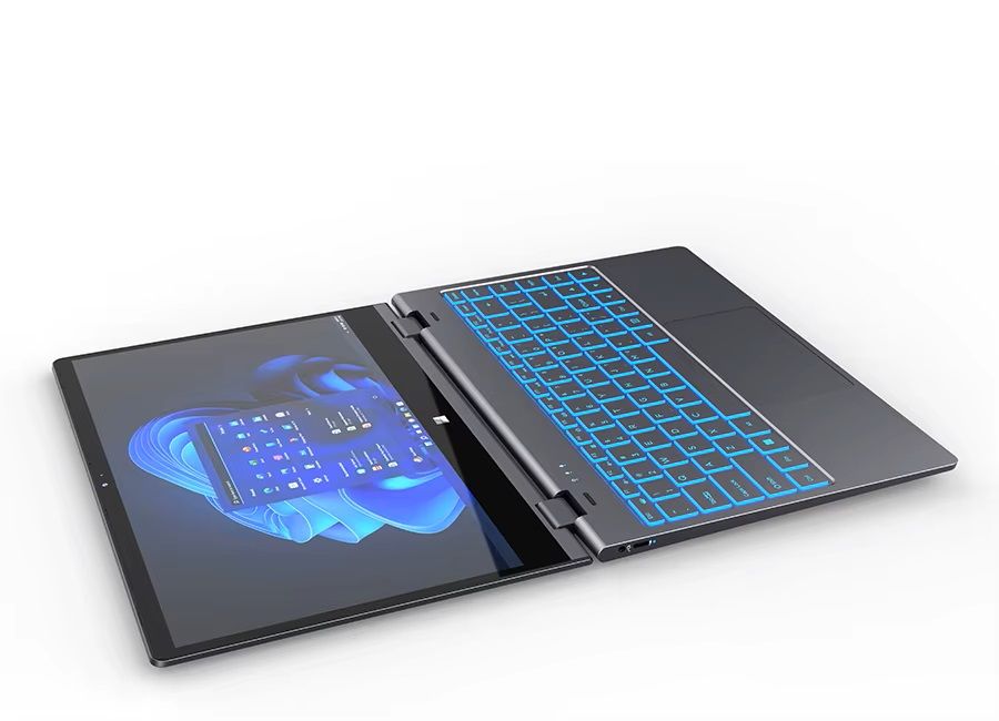 Notebook Convertible 2 en 1 Táctil 14.1” Full HD IPS, Intel N100, 16GB RAM, 512GB, Giro 360°