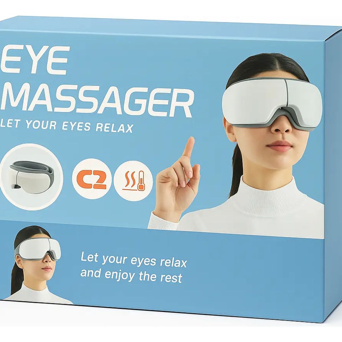 GENERICO - Masajeador De Ojos Con Calor Terapéutico Y Modo Vibración