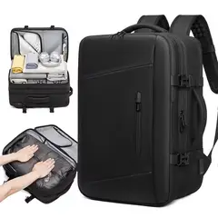 GENERICO - Mochila Viaje Antirrobo 35l Impermeable Usb Expandible