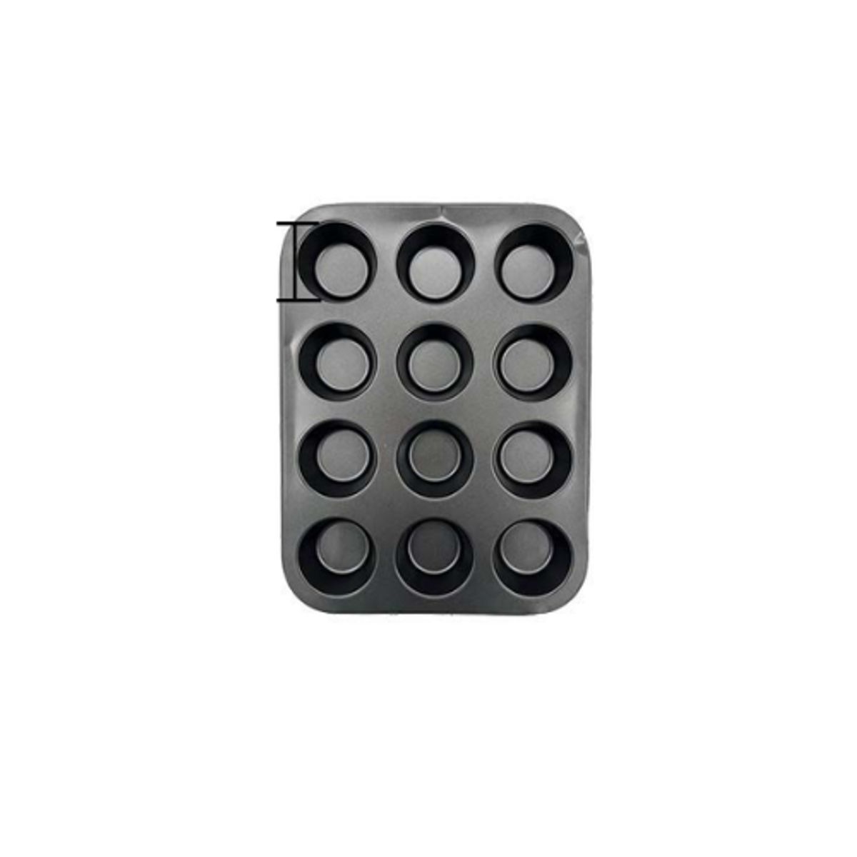 GENERICO - Molde 12 Cupcakes Muffins 7cm 12 Unid