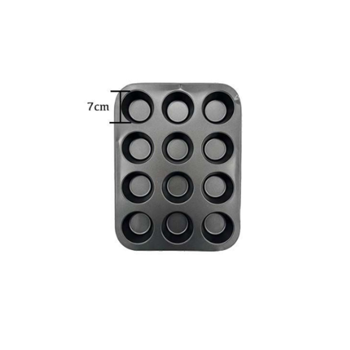 GENERICO - Molde 12 Cupcakes Muffins 7cm 12 Unid