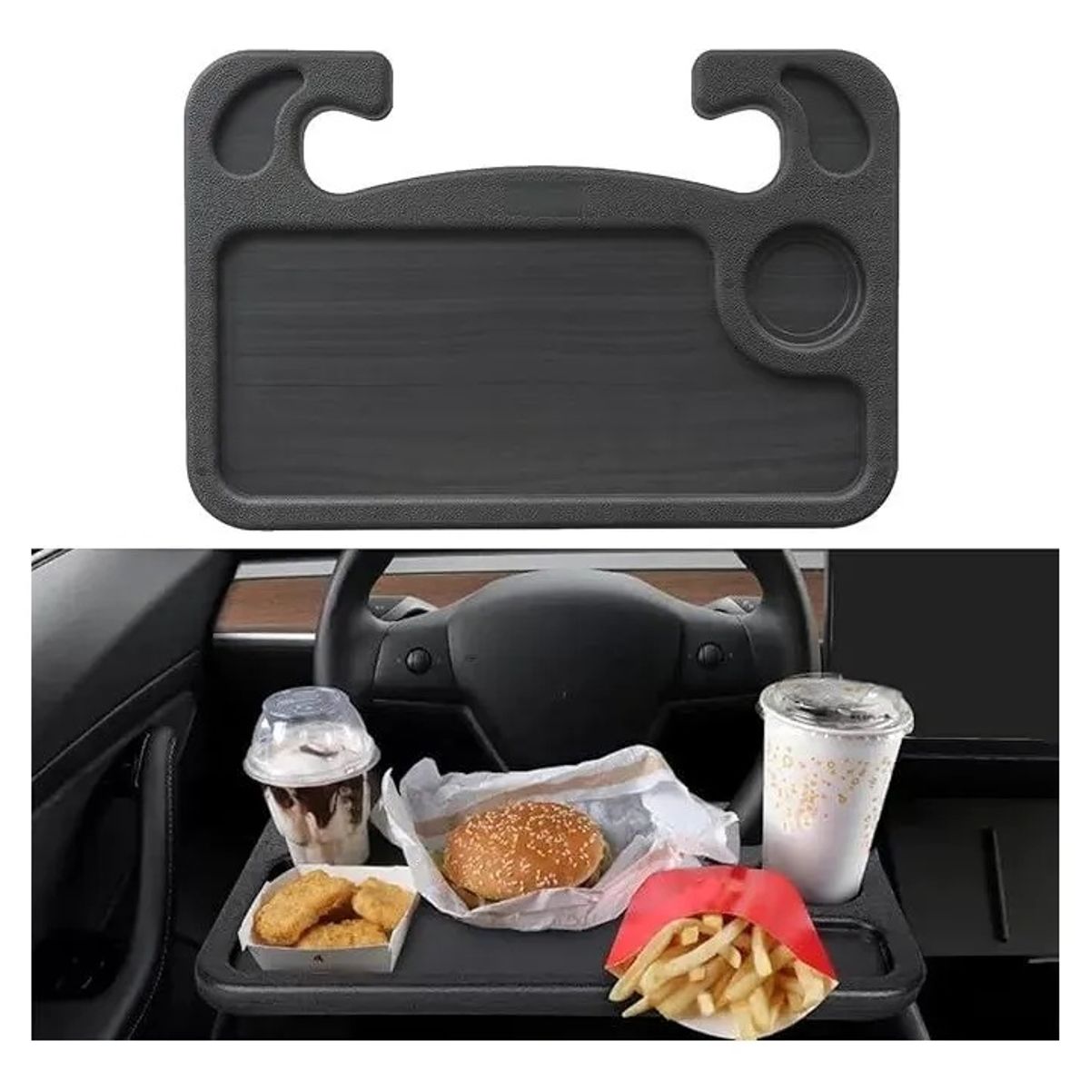 GENERICO - Mesa Escritorio Portátil para Volante del Automóvil color Negro