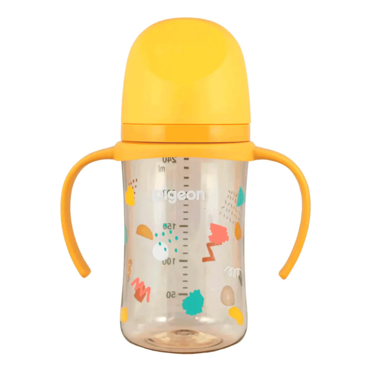 PIGEON - Biberón Mamadera Softouch Fiesta 2 con Asa 240 ml Pigeon