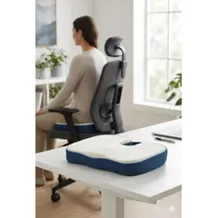 GENERICO - Cojín almohadilla ortopédico ergonómico asiento espuma dolor de espalda y coxis