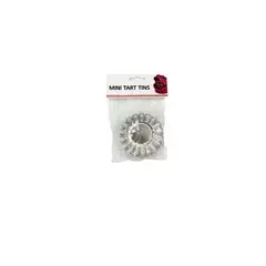 GENERICO - Mini Molde 6 Tartar Plateado 12 Unidades