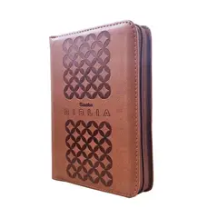 SOCIEDAD BIBLICA CHILENA - Biblia RVR Letra Grande PJR Color Café Con Ayudas Digitales