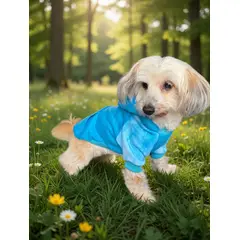 GENERICO - Poleron para Perro y Gato - Hoodie Azul Celeste con gorro Talla 2XL