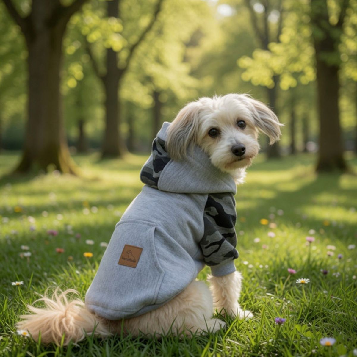 GENERICO - Poleron para Perro y Gato - Hoodie Gris con gorro Talla XL