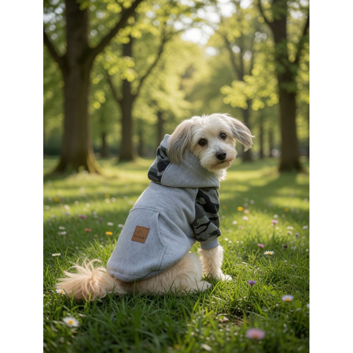 GENERICO - Poleron para Perro y Gato - Hoodie Gris con gorro Talla XL