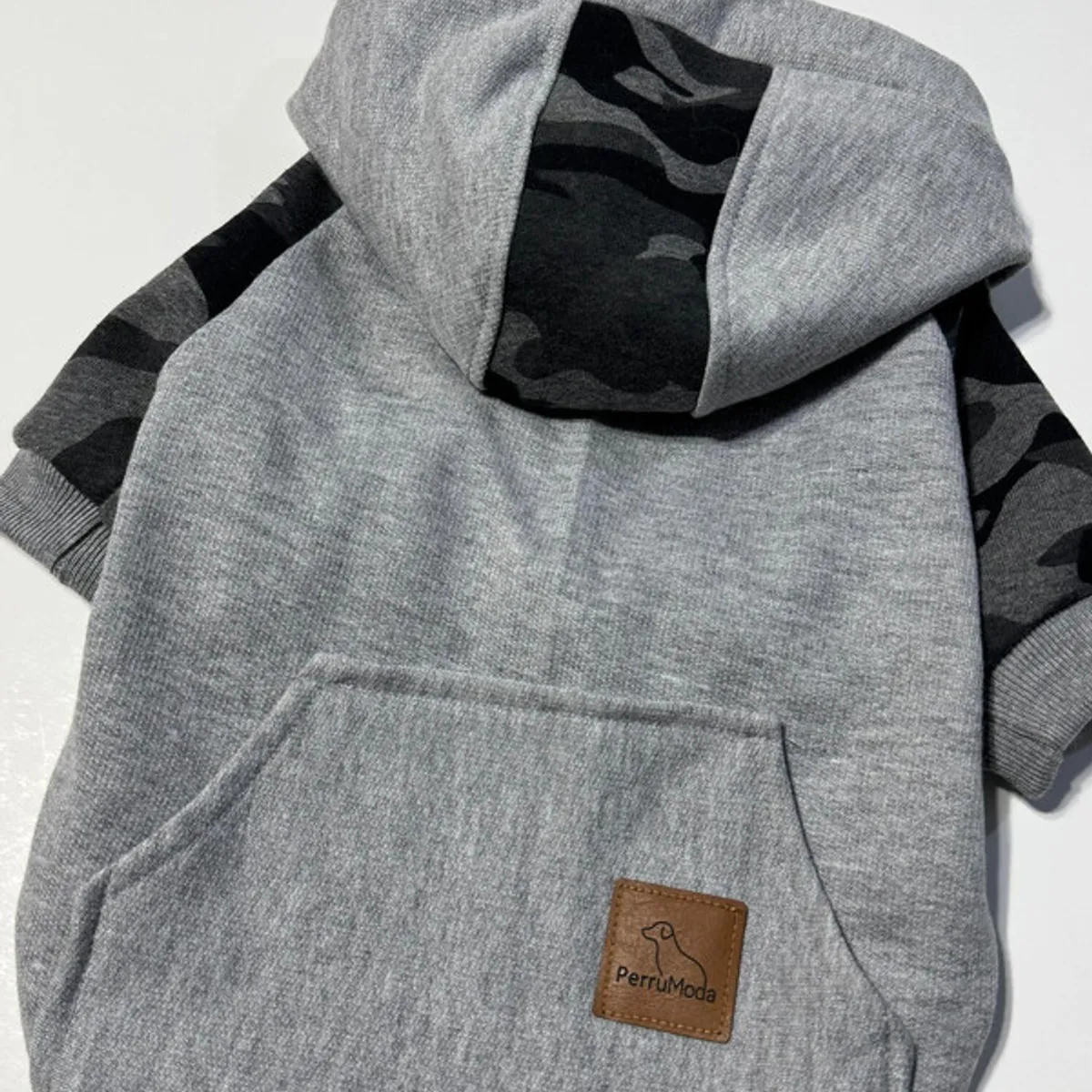 GENERICO - Poleron para Perro y Gato - Hoodie Gris con gorro Talla XL