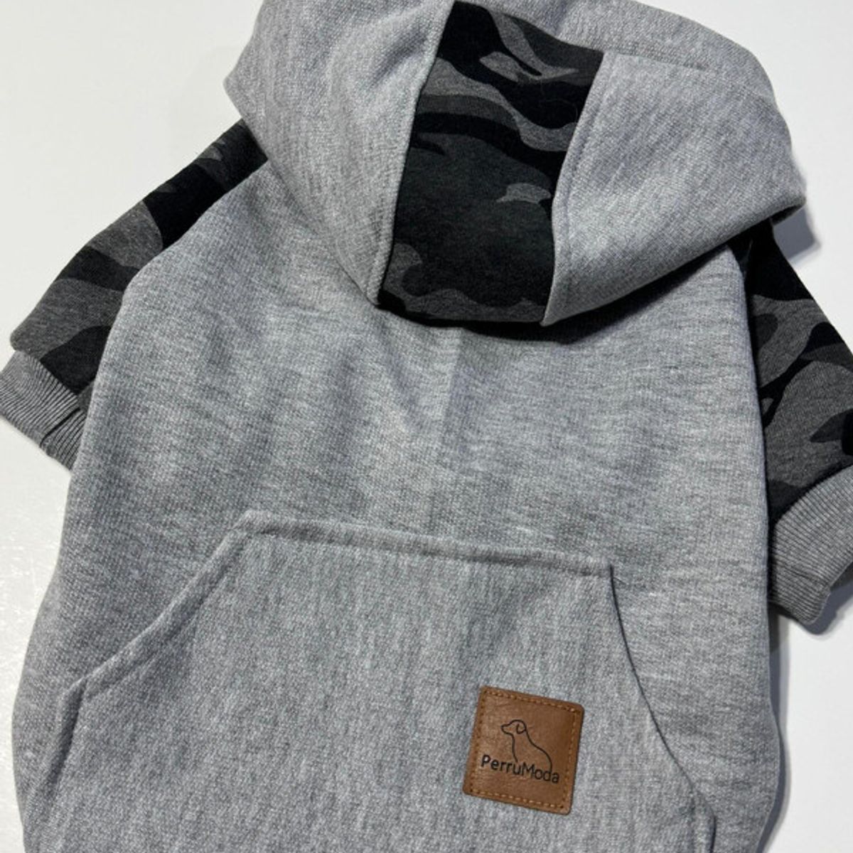 GENERICO - Poleron para Perro y Gato - Hoodie Gris con gorro Talla 2XL