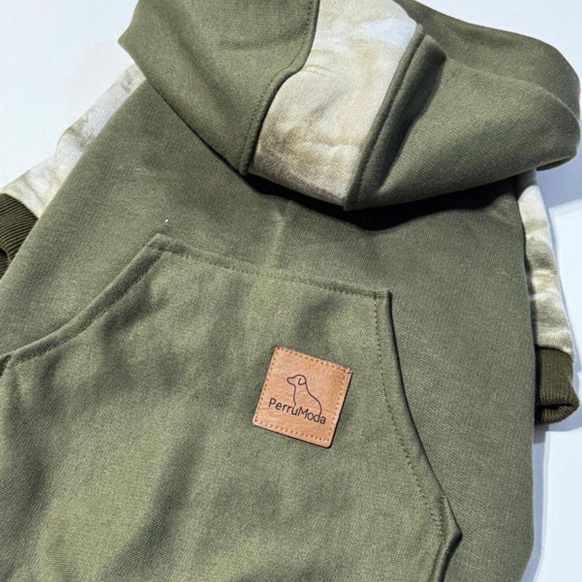 GENERICO - Poleron para Perro y Gato - Hoodie Verde con gorro Talla M