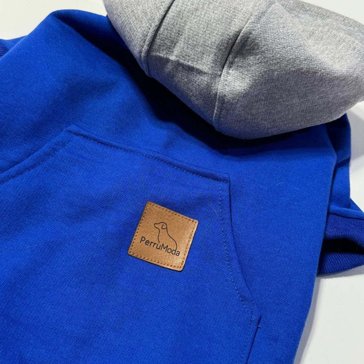GENERICO - Poleron para Perro y Gato - Hoodie Azul-Gris con gorro Talla XL