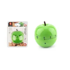 GENERICO - Temporizador De Cocina Mecánico 8 cm - Forma De Manzana Verde 1PCS