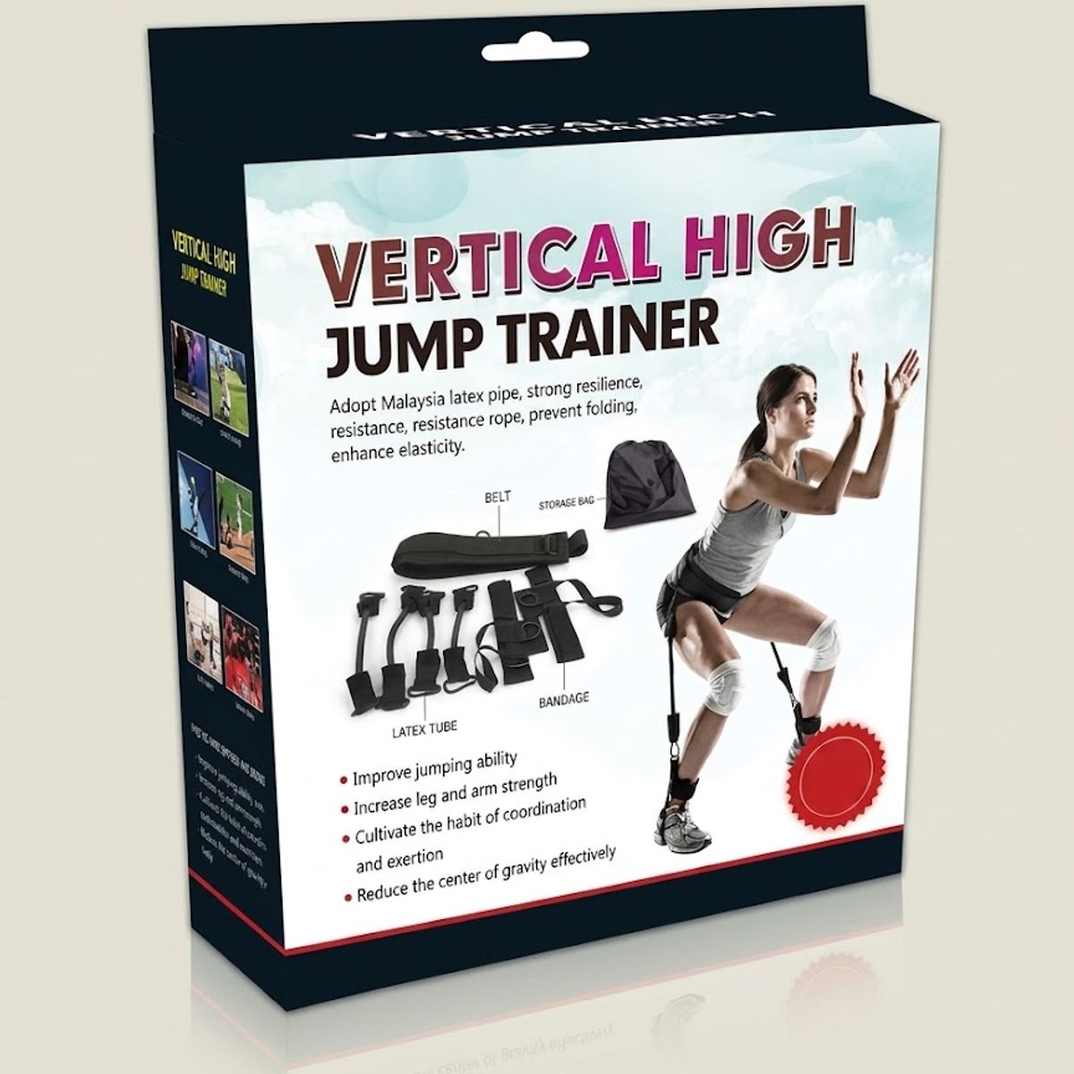 GENERICO - Entrenador de Salto Vertical Sistema de Bandas de Resistencia