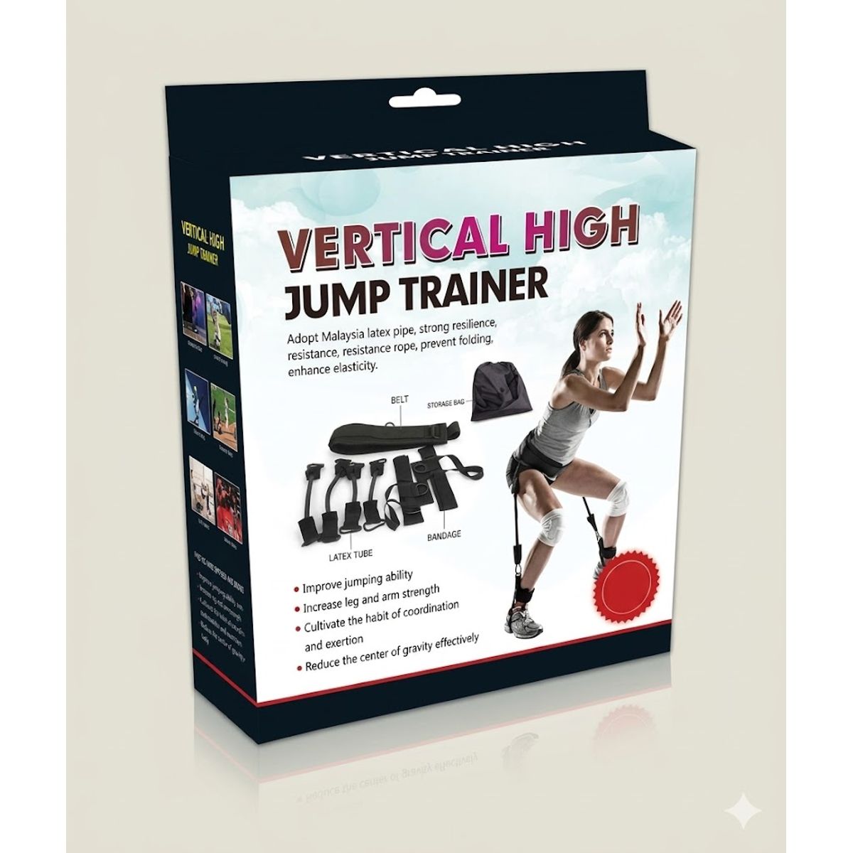 GENERICO - Entrenador de Salto Vertical Sistema de Bandas de Resistencia