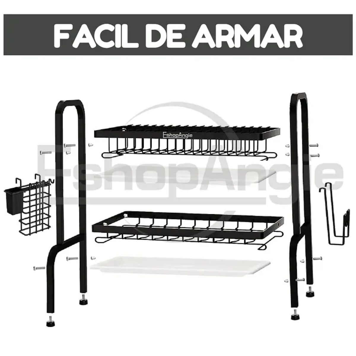 GENERICO - Secador Escurridor de Platos 2 Niveles – Organizador Cocina