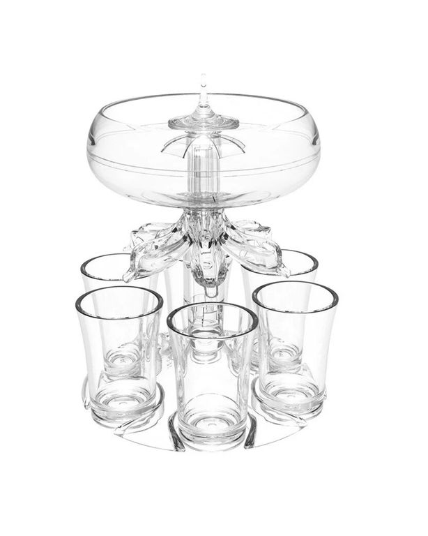 GENERICO Dispensador de Bebidas para Fiestas con Juego de 6 Vasos de Chupito,