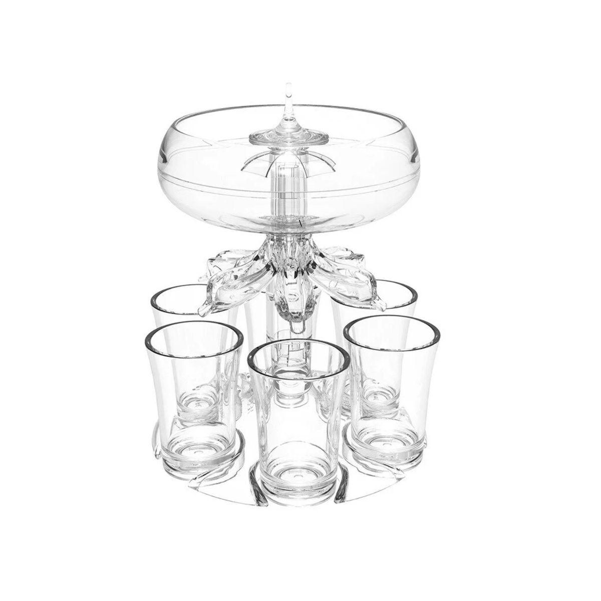 GENERICO - Dispensador de Bebidas para Fiestas con Juego de 6 Vasos de Chupito,
