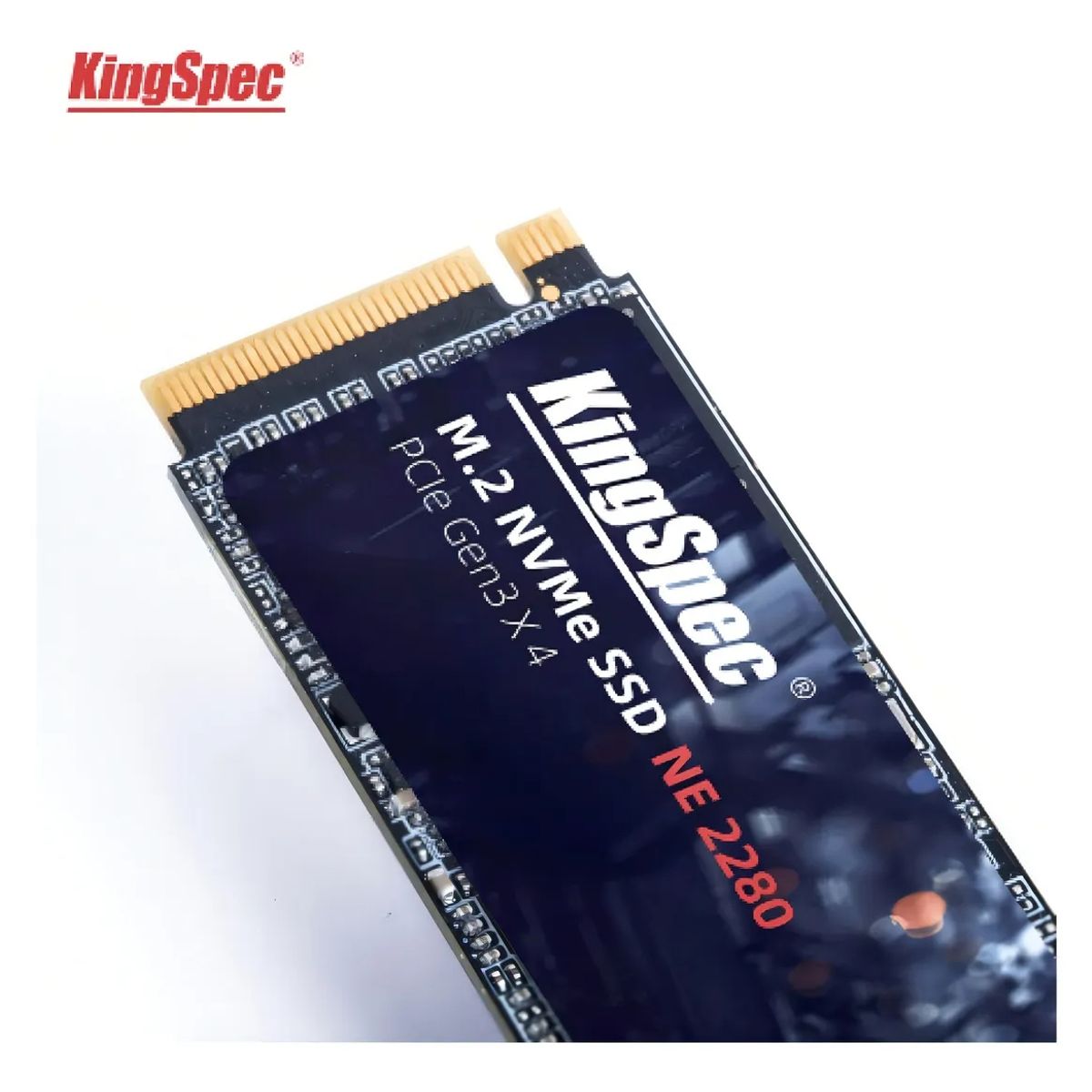 GENERICO - SSD Gamer M.2 NVMe 128GB PCIe 3.0 KingSpec Interno Negro Rojo