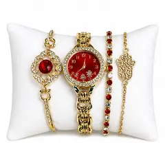 GENERICO - Set Reloj + Pulseras Para Dama De Lujo Multicolor
