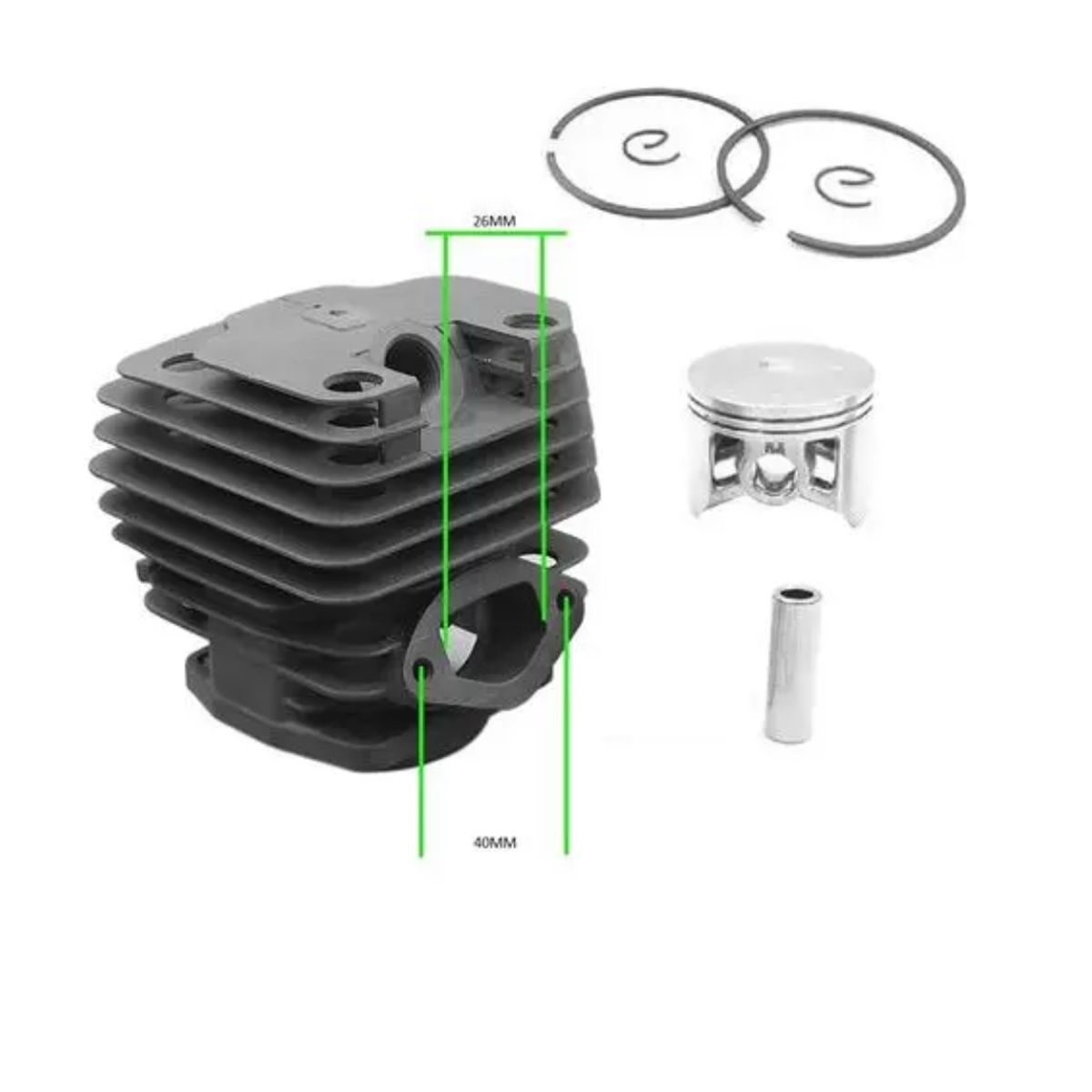 GENERICO - Kit Cilindro, Pistón Y Anillos Motosierra China 5200