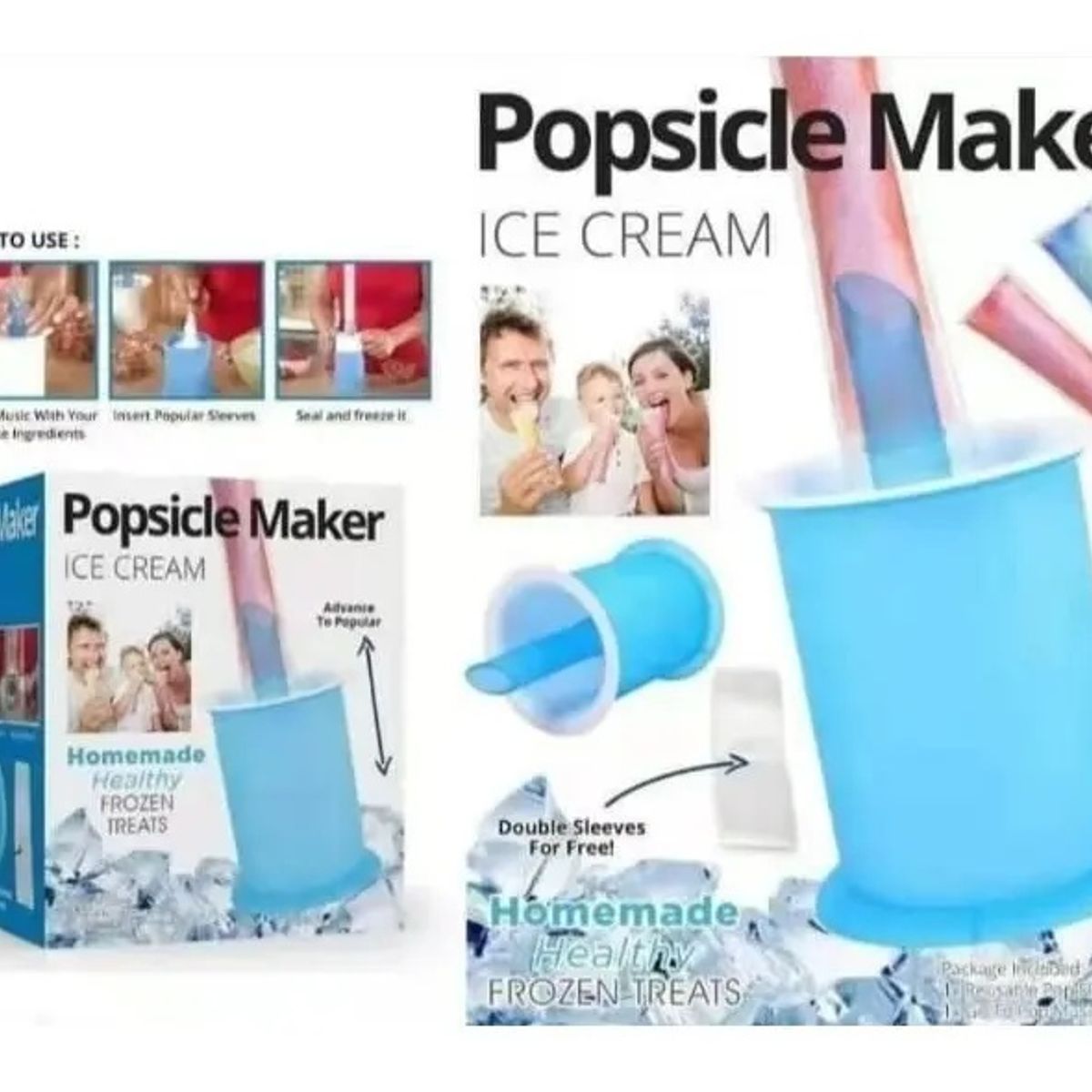 GENERICO - Molde para hacer helados caseros de silicona