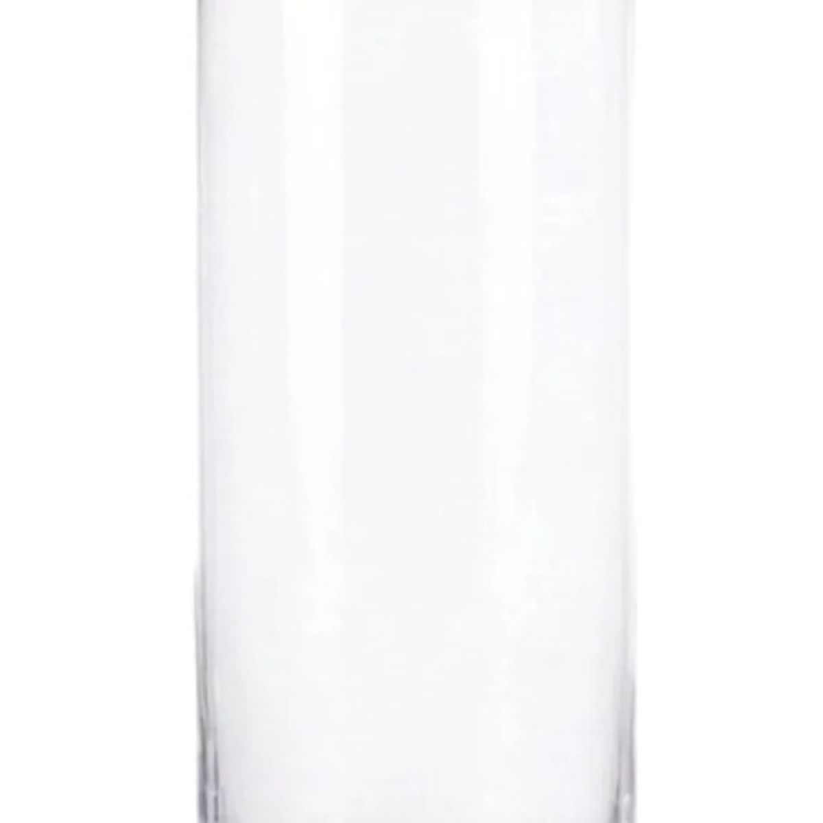 GENERICO - Florero de Cristal Cilíndrico Premium 40x12cm Decoración Hogar
