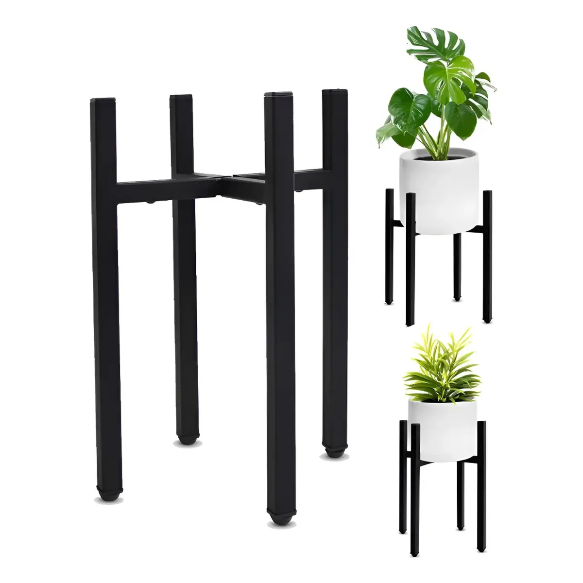 GENERICO - Set Organizador Pedestal Porta Macetero Desmontable Metal Labg